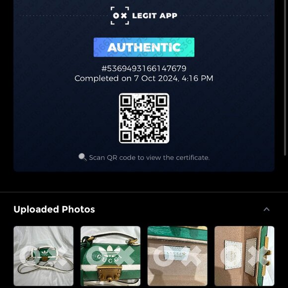 GUCCI X ADIDAS Green & White Leather Golf Balls Set Case Bag Made in Italy - Picture 2 of 16